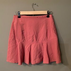 Zara Dusty Rose Linen Skirt